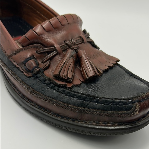 Johnston & Murphy Leather Loafers Men\'s 12 M  Tassels Slip Ons Black Brown main image 14